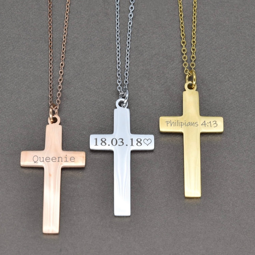 personalized cross necklace jewelry